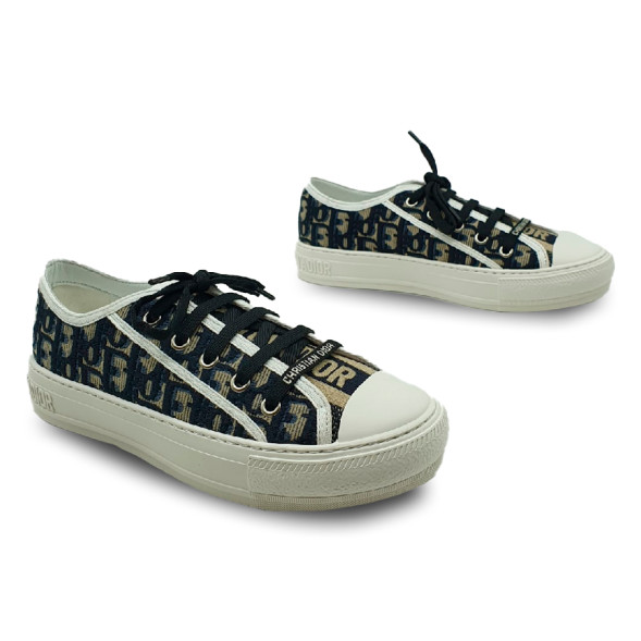 Женские кеды Dior Walk'n'Dior Low Top Beige Canvas