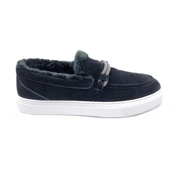 Унисекс зимние мокасины Brunello Cucinelli Moccasins Winter Black