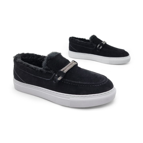 Унисекс зимние мокасины Brunello Cucinelli Moccasins Winter Black