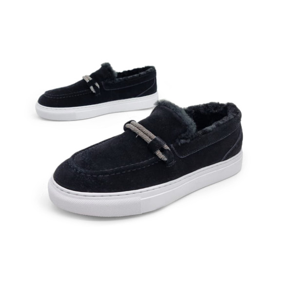 Унисекс зимние мокасины Brunello Cucinelli Moccasins Winter Black