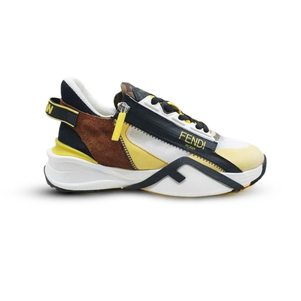 Унисекс кроссовки Fendi Low White/Yellow/White