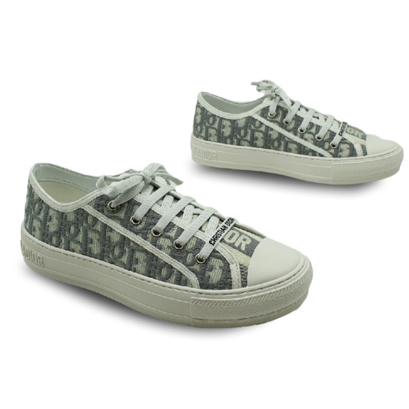 Женские кеды Dior Walk'n'Dior Low Top Grey Canvas