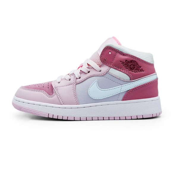 Унисекс кроссовки Nike Air Jordan 1 Pink Grey