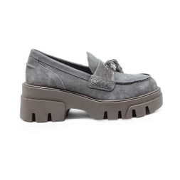 Brunello Cucinelli Loafers Suede Woman Grey
