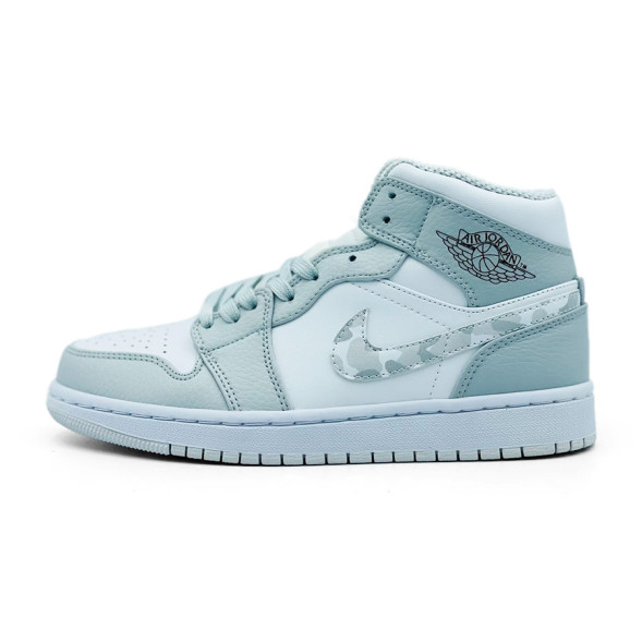 Унисекс кроссовки Nike Air Jordan 1 Military Grey/White