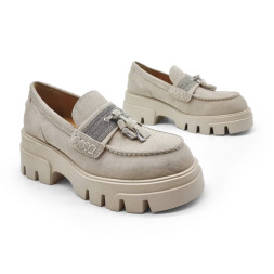 Brunello Cucinelli Loafers Suede Woman White
