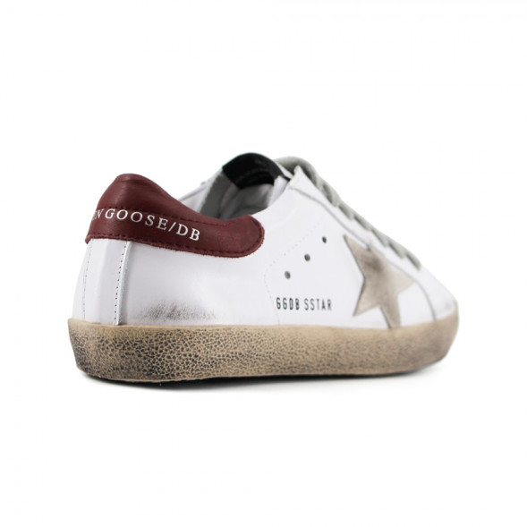 Женские кеды Golden Goose Deluxe Brand Wine/White Star