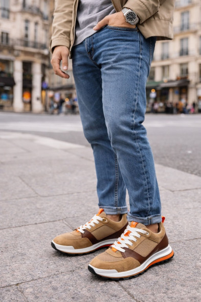 Мужские кроссовки Hermes Leader Brown