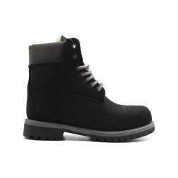 Женские ботинки с мехом Timberland Black-Grey