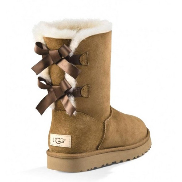 Женские угги с бантиками Bailey Bow II Chestnut