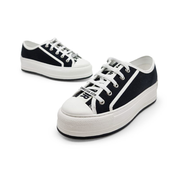 Женские кроссовки Dior Woman Black White Platform