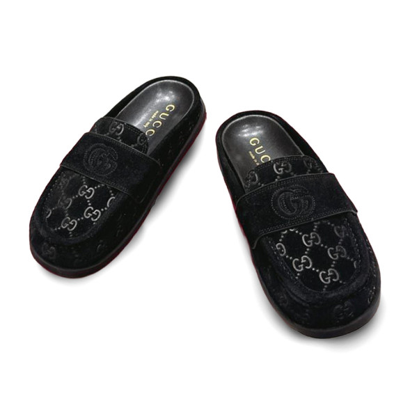 Женские сабо Gucci Sabo Suede Black
