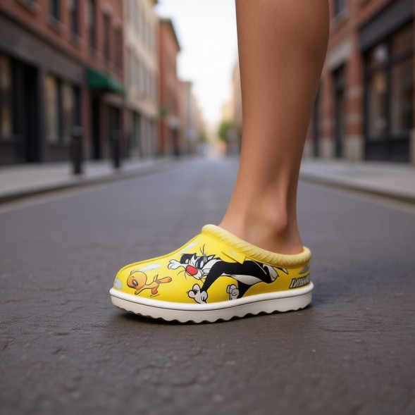 Унисекс зимние слипоны UGG x Palacе Tasman Looney Tunes Tweety
