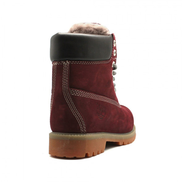 Женские ботинки с мехом Timberland Bordeaux