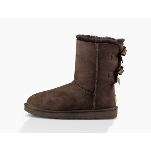 Женские угги с бантиками Bailey Bow II Chocolate