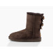 Женские угги с бантиками Bailey Bow II Chocolate