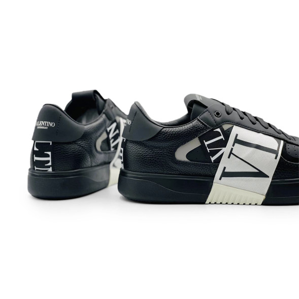 Унисекс кроссовки Valentino Black Suede And Leather VL7N Low
