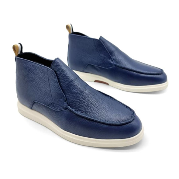 Мужские зимние ботинки Boss Winter Leather Navy