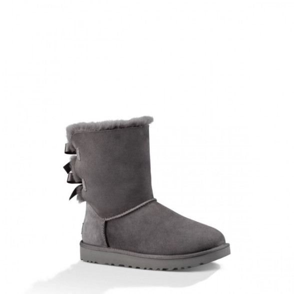 Женские угги с бантиками Bailey Bow II Grey