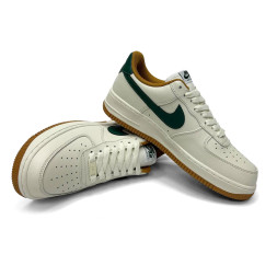 Nike Air Force White/Brown Black Swoosh