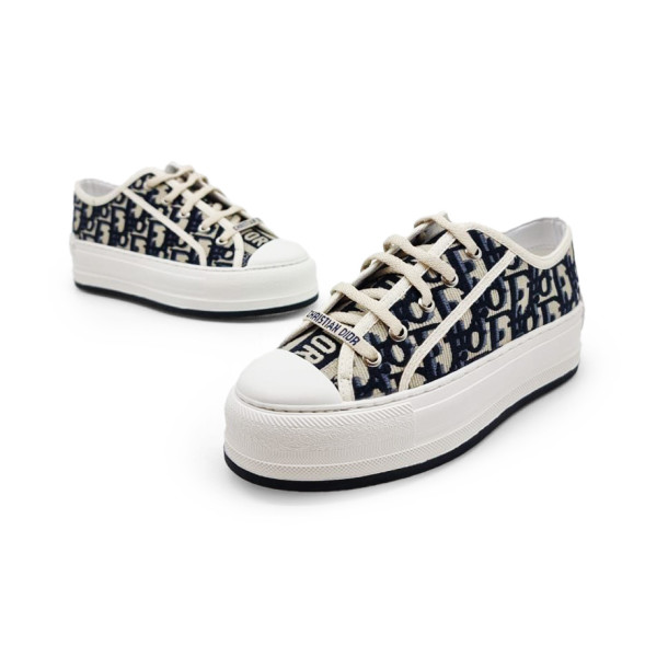 Женские кроссовки Dior Woman White Black Platform