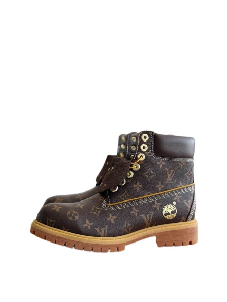 Унисекс ботинки Timberland х Louis Vuitton Vachetta Monogramme Brown