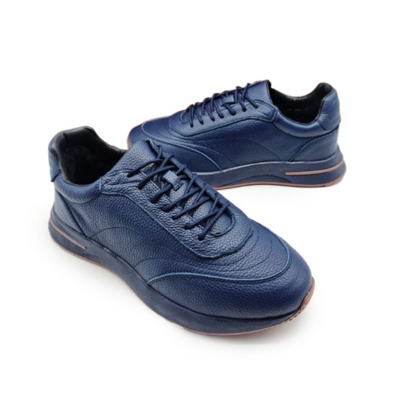 Унисекс кроссовки Loro Piana Leather Navy