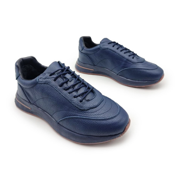 Унисекс кроссовки Loro Piana Leather Navy