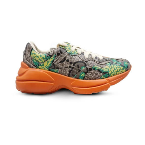 Унисекс кроссовки Gucci Rython Grey/Orange/Green