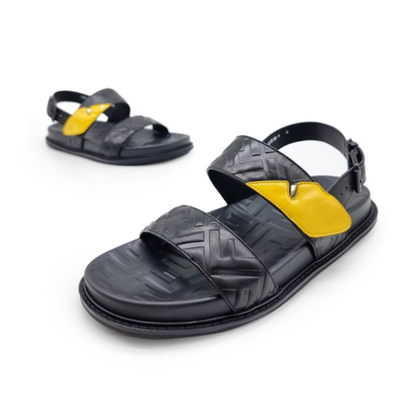 Унисекс сандалии Fendi Sandals Black/Yellow