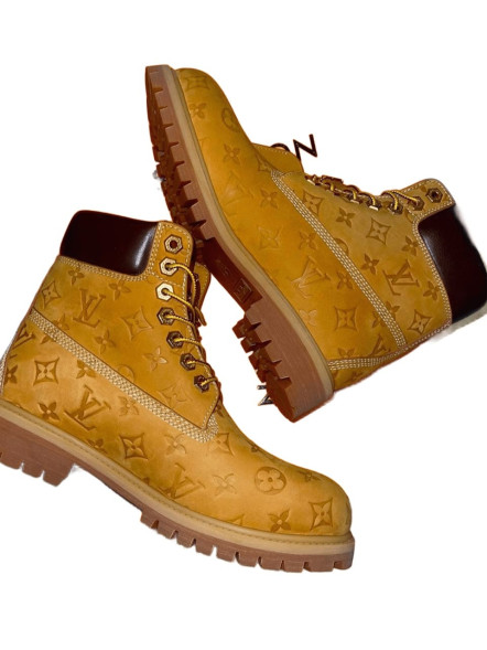 Унисекс ботинки Timberland х Louis Vuitton Vachetta Monogramme Light Brown