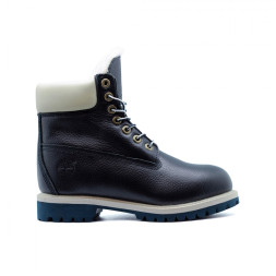 Женские ботинки с мехом Timberland Navy Leather