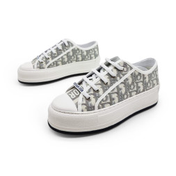 Dior Woman White Grey Platform