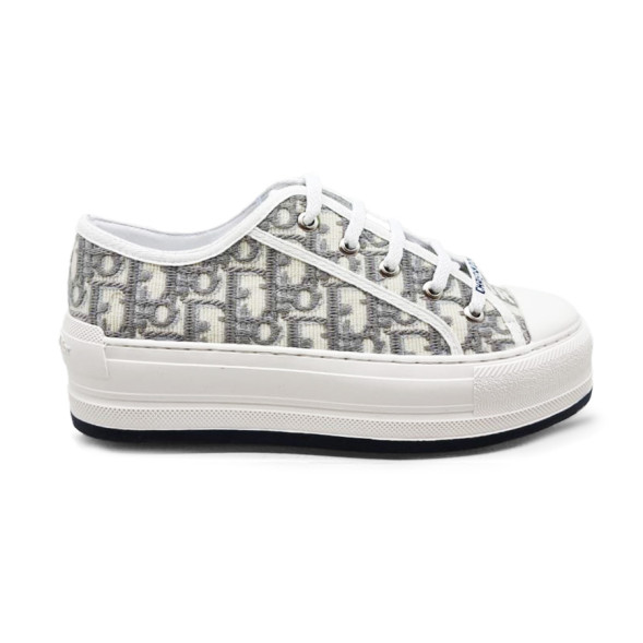 Женские кроссовки Dior Woman White Grey Platform