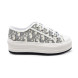 Женские кроссовки Dior Woman White Grey Platform
