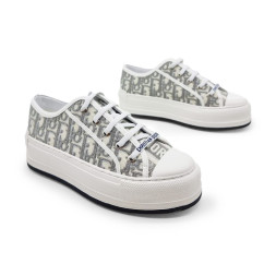 Dior Woman White Grey Platform