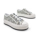 Женские кроссовки Dior Woman White Grey Platform
