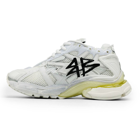 Унисекс кроссовки Balenciaga Runner Sneaker "Graffiti — White Black"