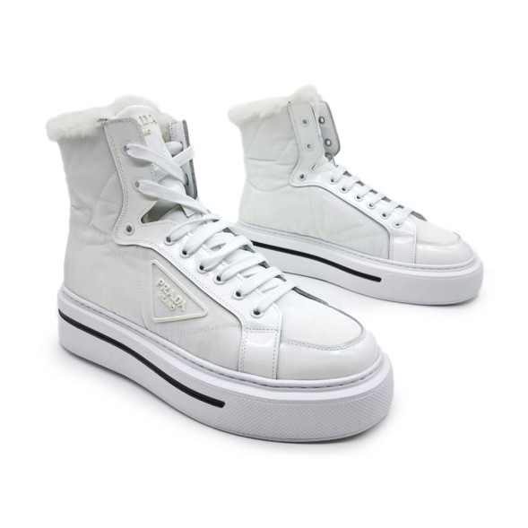 Унисекс зимние кроссовки Prada Macro Winter White