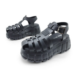 Miu-Miu Sandals Platform Black