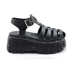 Miu-Miu Sandals Platform Black