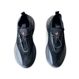 Moncler Sneakers Suede/Leather Black