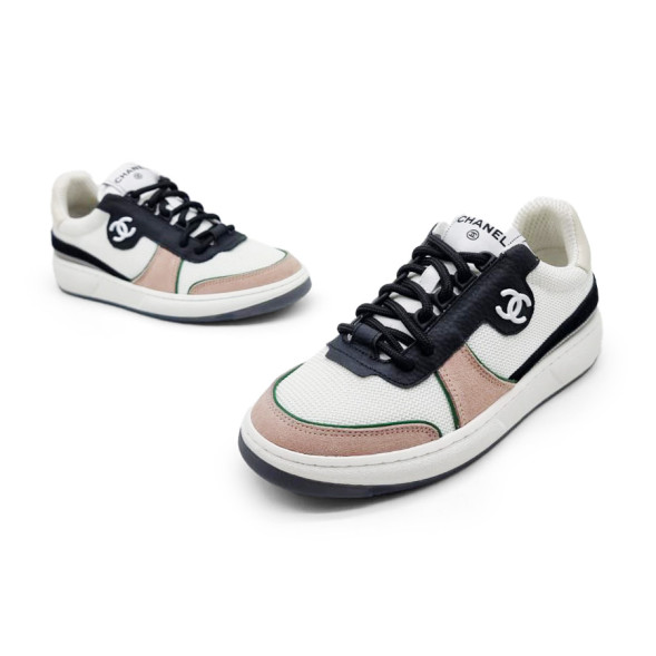 Женские кроссовки Chanel Sneakers White/Black/Beige