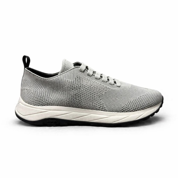 Мужские кроссовки Kiton Patterned Jacquard Grey