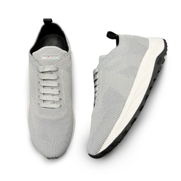 Мужские кроссовки Kiton Patterned Jacquard Grey