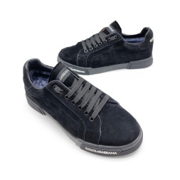 Dolce &amp; Gabbana Man Winter Suede Black