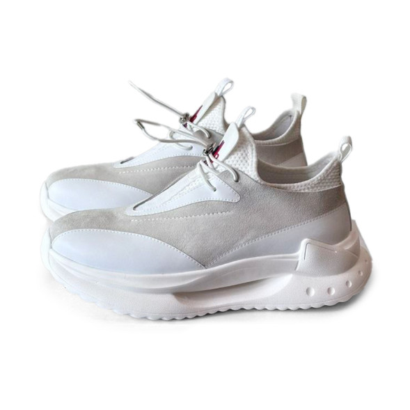 Мужские кроссовки Moncler Sneakers Suede/Leather White