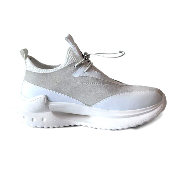 Мужские кроссовки Moncler Sneakers Suede/Leather White