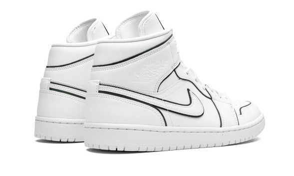 Унисекс кроссовки Nike Air Jordan 1 Mid Iridescent Reflective White (W)