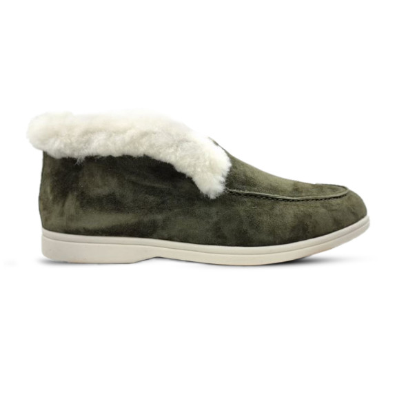 Унисекс зимние ботинки Loro Piana Low Winter Suede Khaki